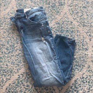 Never worn NWOT distressed denim jeans